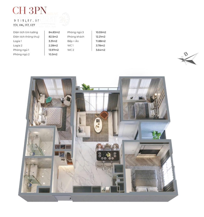 Bán căn hộ chung cư VIC Grand Square, Phường Gia Cẩm, TP Việt Trì