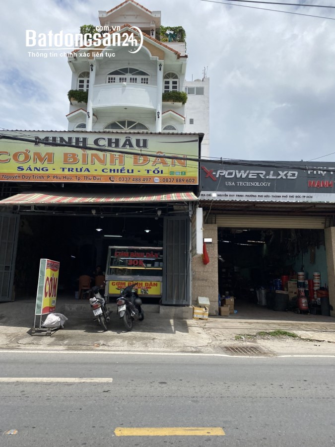 "NHÀ MẶT TIỀN KINH DOANH 100M2 (5X20 )2 TẦNG, Đ NGUYỄN DUY TRINH , PHÚ HỮU , Q9