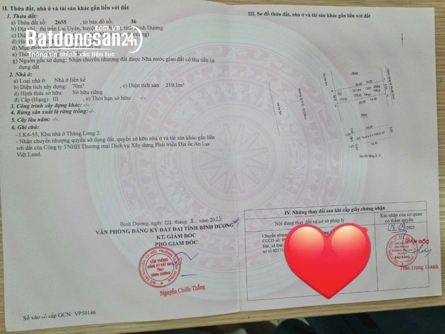 Bán đất Đường ĐT 750, Xã Cây Trường II, Huyện Bàu Bàng
