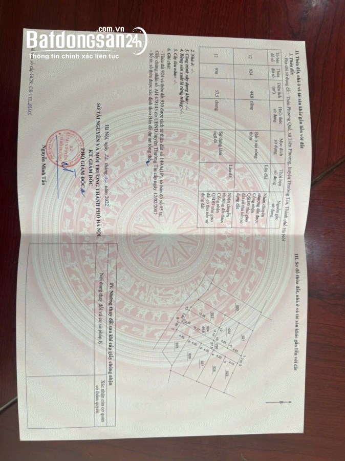 Bán đất Lô góc Liên Phương Thường Tín 2mặt tiền giá hơn 1tỷ