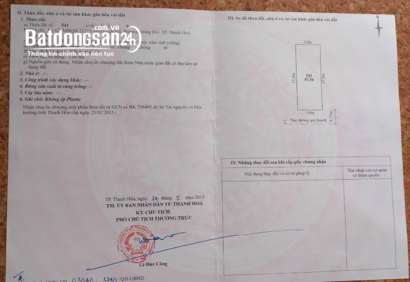 Bán đất nền phân lô Xã Đông Hải, TP Thanh Hoá