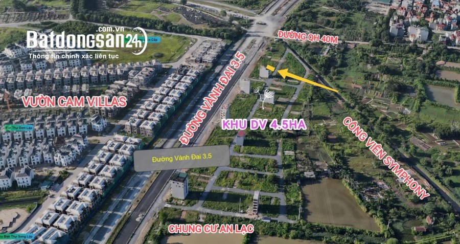💥Lô Đất Hướng Đông 49.1m2 Khu Dịch Vụ 4.5ha Vân Canh 💥, Huyện Hoài Đức