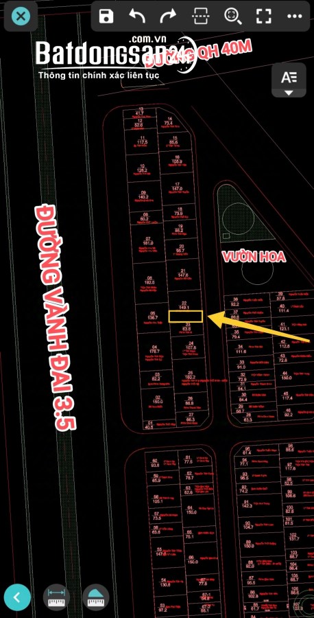 💥Lô Đất Hướng Đông 49.1m2 Khu Dịch Vụ 4.5ha Vân Canh 💥, Huyện Hoài Đức