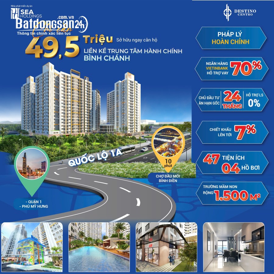 Bán căn hộ cao cấp 𝐃𝐞𝐬𝐭𝐢𝐧𝐨 𝐂𝐞𝐧𝐭𝐫𝐨 sổ hồng vĩnh viễn trên dưới 1 tỷ 