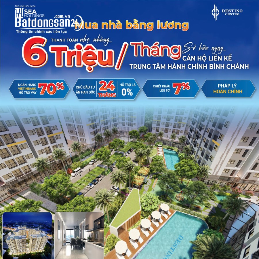 Bán căn hộ cao cấp 𝐃𝐞𝐬𝐭𝐢𝐧𝐨 𝐂𝐞𝐧𝐭𝐫𝐨 sổ hồng vĩnh viễn trên dưới 1 tỷ 