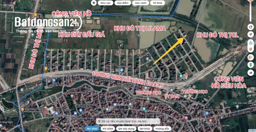 BÁN 60M2 ĐẤT DỊCH VỤ LẠI YÊN GIÁ TỐT, PHONG THUỶ KHÔNG LỖI GÌ