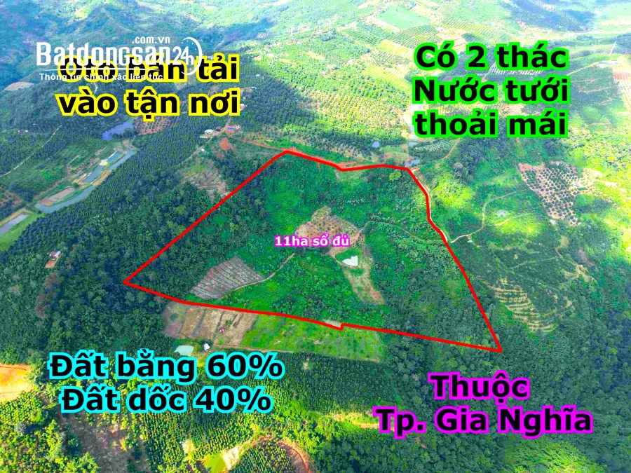 11ha đất rẫy đẹp giá rẻ thuộc thành phố Gia Nghĩa tỉnh Đắk Nông