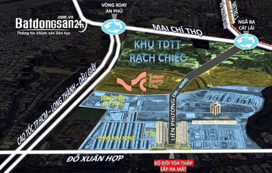 Bán căn hộ chung cư The Global City, Đường Đỗ Xuân Hợp, TpThủ Đức (Quận 2)