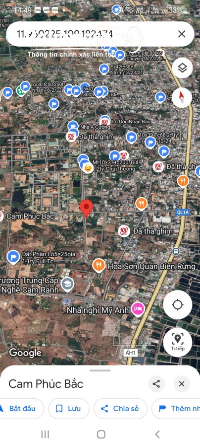 Bán đất Phường Cam Phúc Bắc, TP Cam Ranh, TDP Hòa Do 6A