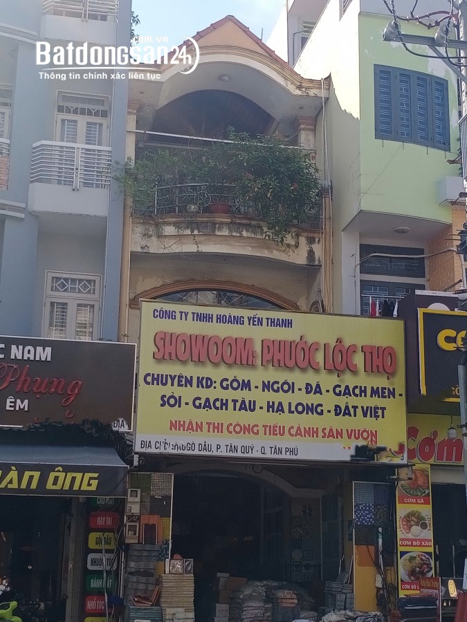 Bán nhà 80m2, 4 tầng, mặt tiền Đường Gò Dầu, Phường Tân Quý, Quận Tân Phú, 14.5 tỷ
