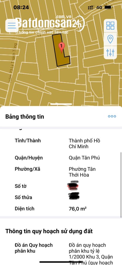 Bán nhà mặt tiền Đường Lý Thánh Tông, Phường Tân Thới Hòa, Quận Tân Phú