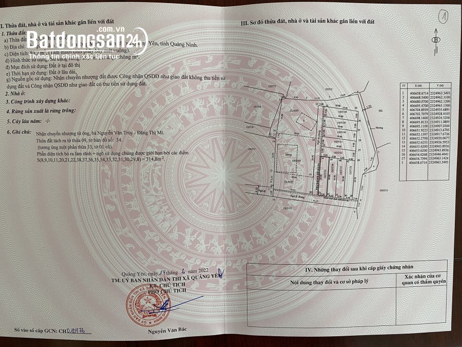 Bán đất tại Minh Thành, Quảng Yên, Quảng Ninh gần KCN Đông Mai giá tốt, 600 triệu