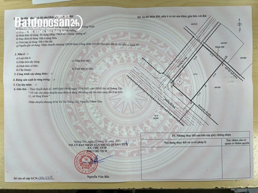 Bán đất full xây dựng gần KCN Amata Sông Khoai, Quảng Yên, Quảng Ninh 740m2