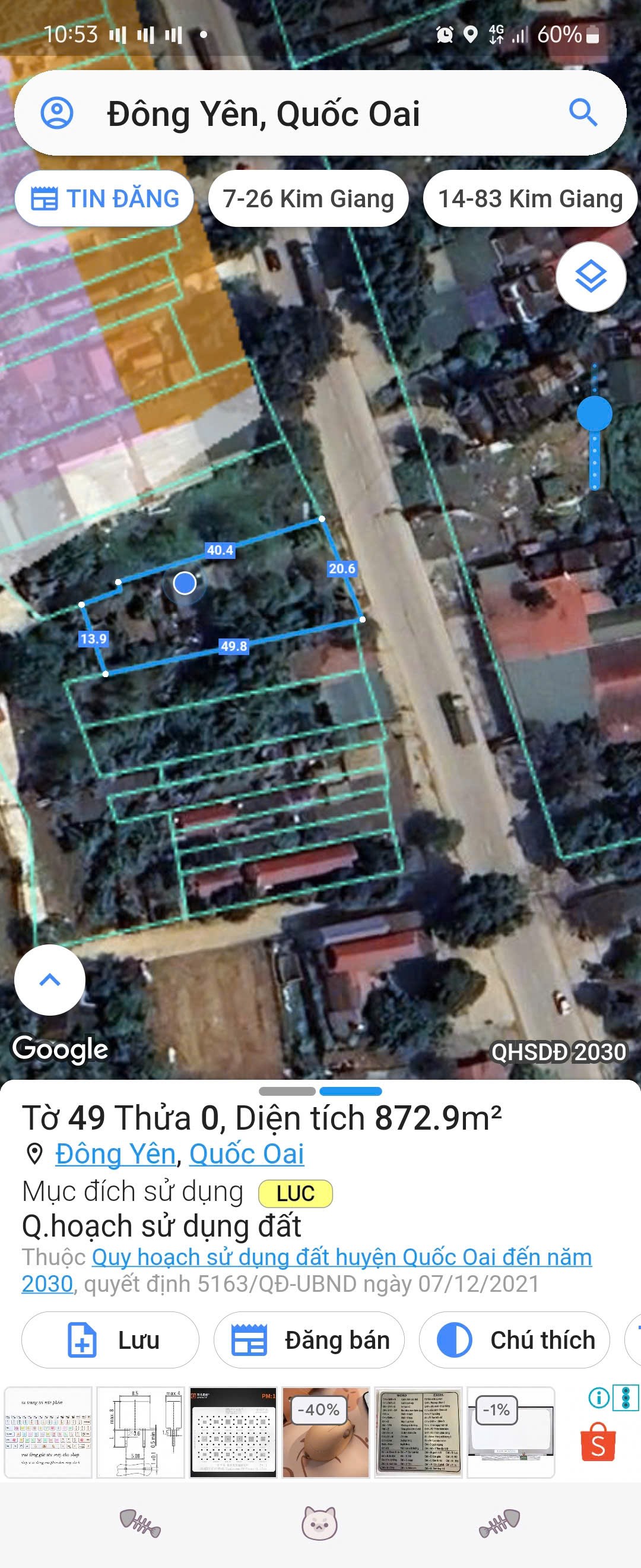 Bán đất Đường Quốc lộ 21A, Xã Hòa Sơn, Huyện Lương Sơn