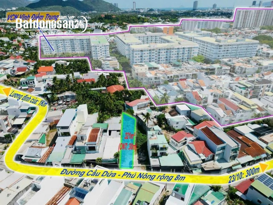 Bán đất Đường Cầu Dứa-Phú nông, Xã Vĩnh Ngọc, TP Nha Trang