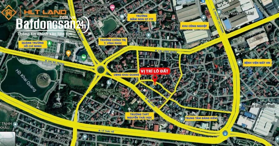 Bán đất Vĩnh Thịnh , Phường Khai Quang, Tp Vĩnh Yên