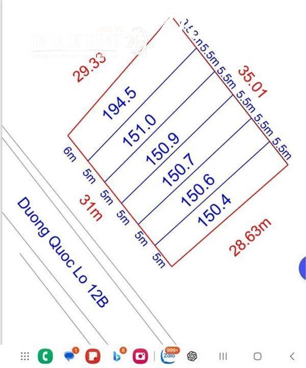 Bán đất mặt tiền Đường Quốc lộ 12B, Xã Kim Bôi, Huyện Kim Bôi