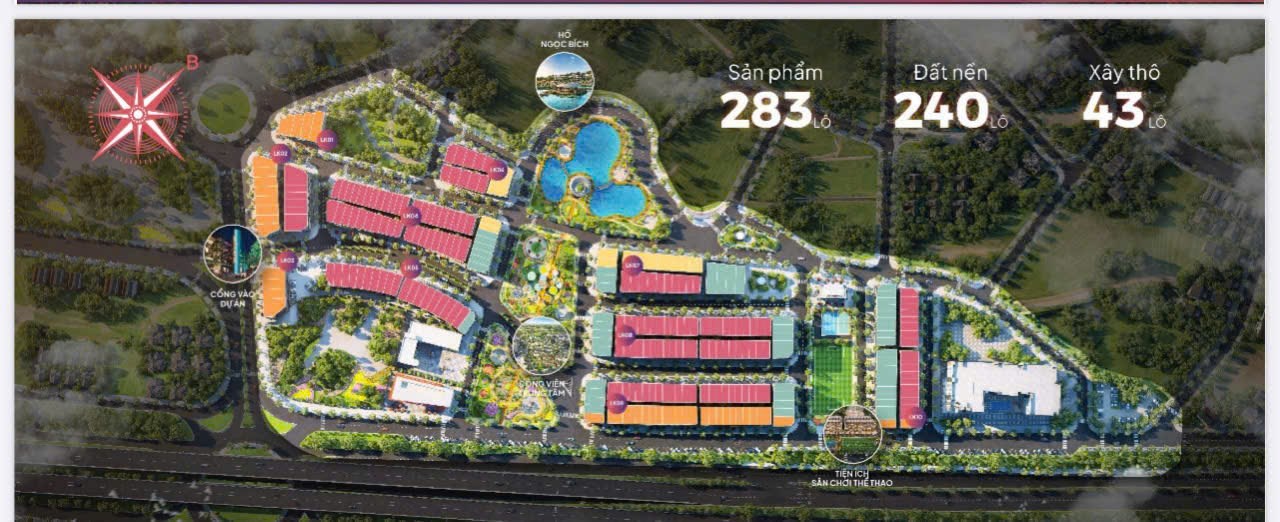 Bán đất nền phân lô Bách Việt Bavella Green Park, Xã Dĩnh Trì, TP Bắc Giang