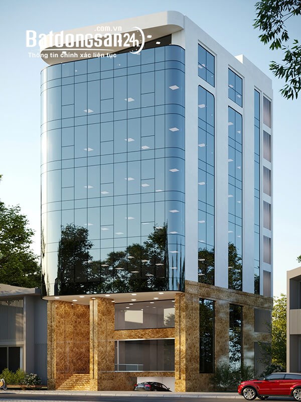 Cho Thuê Tòa Văn Phòng 9 Tầng MP Hoàng Ngân. DT 210m2. Vị Trí Lô Góc. Giá 400tr/th