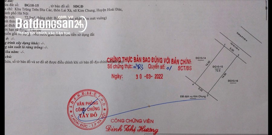 Bán đất Đường Lai Xá, Xã Kim Chung, Huyện Hoài Đức
