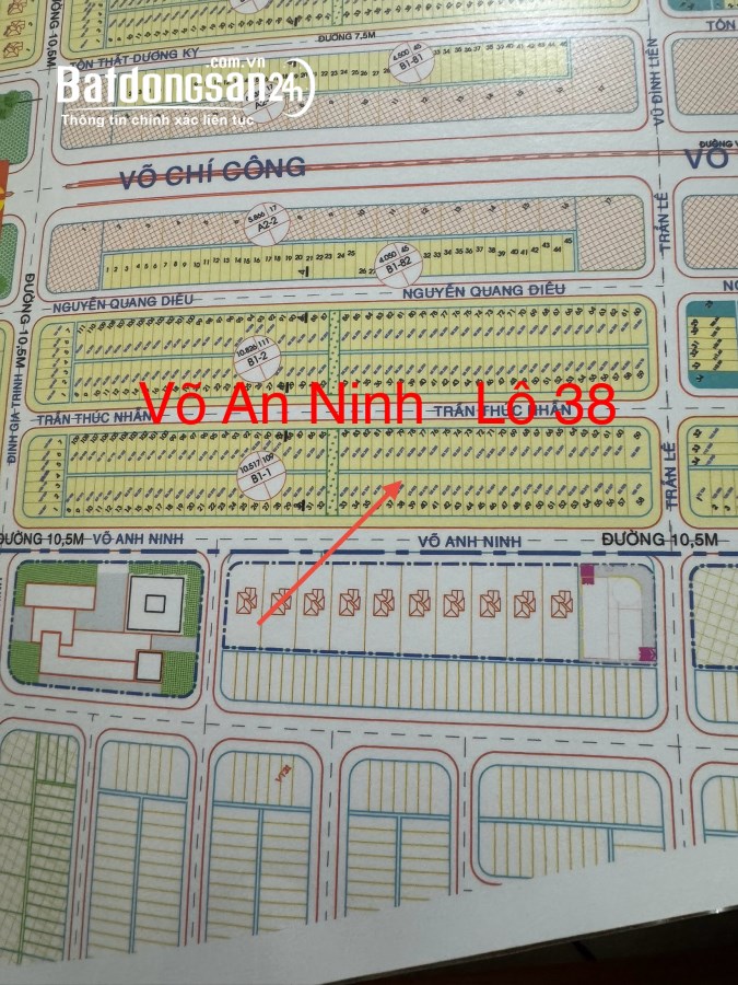 Bán đất Đường Võ An Ninh, Phường Hòa Xuân, Quận Cẩm Lệ