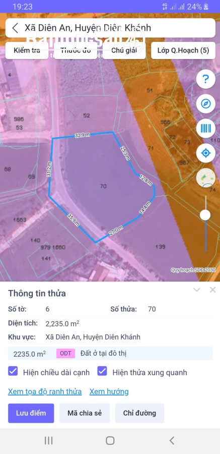 Bán đất Đường Võ Nguyên Giáp, Xã Diên An, Huyện Diên Khánh