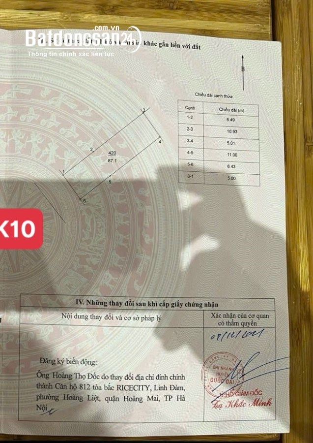 Bán đất Đường 21A, Xã Phú Cát, Huyện Quốc Oai