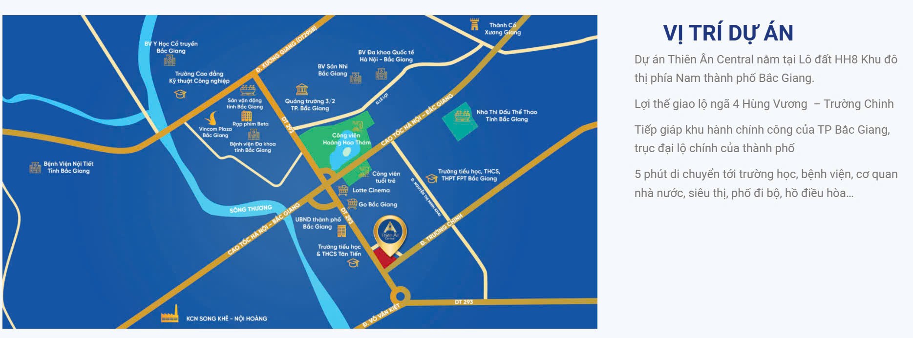 Bán căn hộ Thiên Ân Central, Đường Hùng Vương, TP Bắc Giang