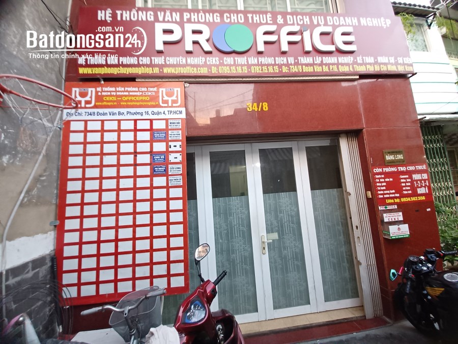Văn Phòng địa chỉ cho thuê văn phòng Đường Đoàn Văn Bơ, Quận 4
