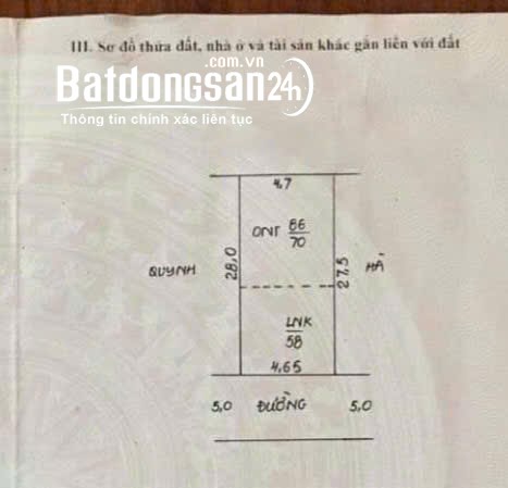 Bán đất Đường Quốc Lộ 6, Xã Nam Phương Tiến, Huyện Chương Mỹ
