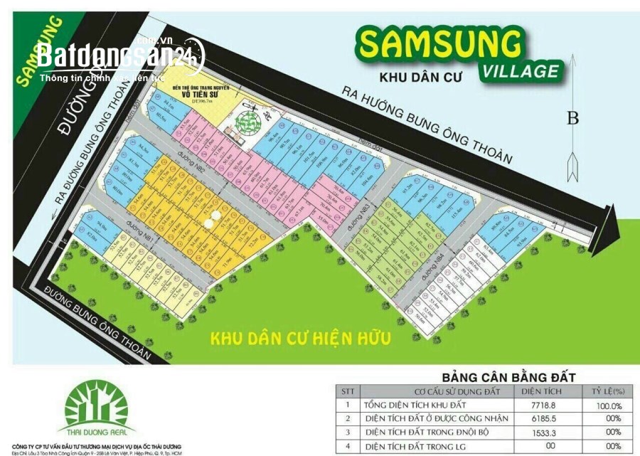 Bán đất Samsung Village, Đường Bưng Ông Thoàn, TP Thủ Đức (Quận 9)