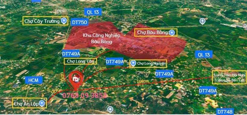 Bán đất sổ sẵn đường trải nhựa Long Tân - Dầu Tiếng - Bình Dương
