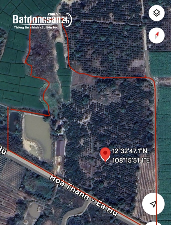 Bán đất 270m mặt tiền Đường Hoà Thành - Ea Hu, Xã Hòa Thành, Huyện Krông Bông