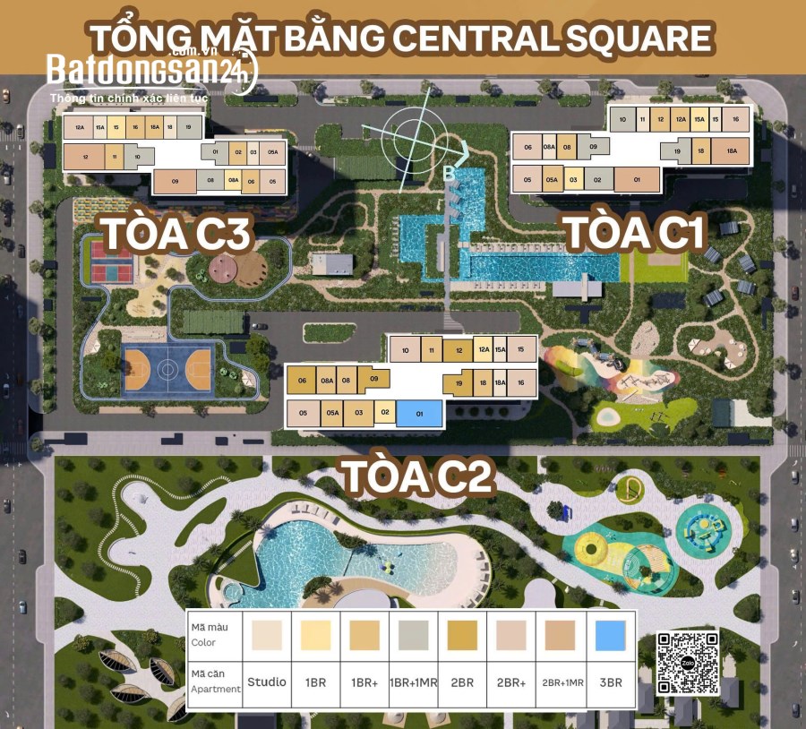 BĐS hàng hiệu Masteri Trinity Square với đơn giá chỉ 5x triệu/m2, mật độ XD chỉ 17%