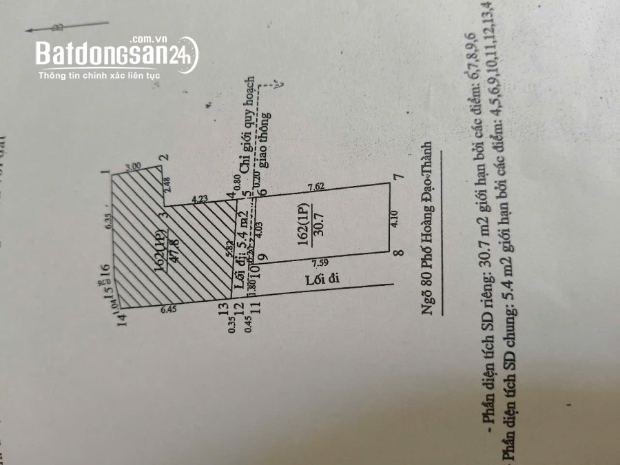 Bán nhà Đường Hoàng Đạo Thành, Phường Kim Giang, Quận Thanh Xuân