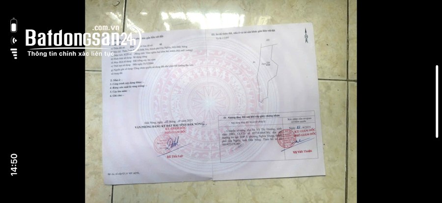 3,2ha đất trồng cà phê, tiêu, sầu riêng, cây ăn trái gần trung tâm Gia Nghĩa