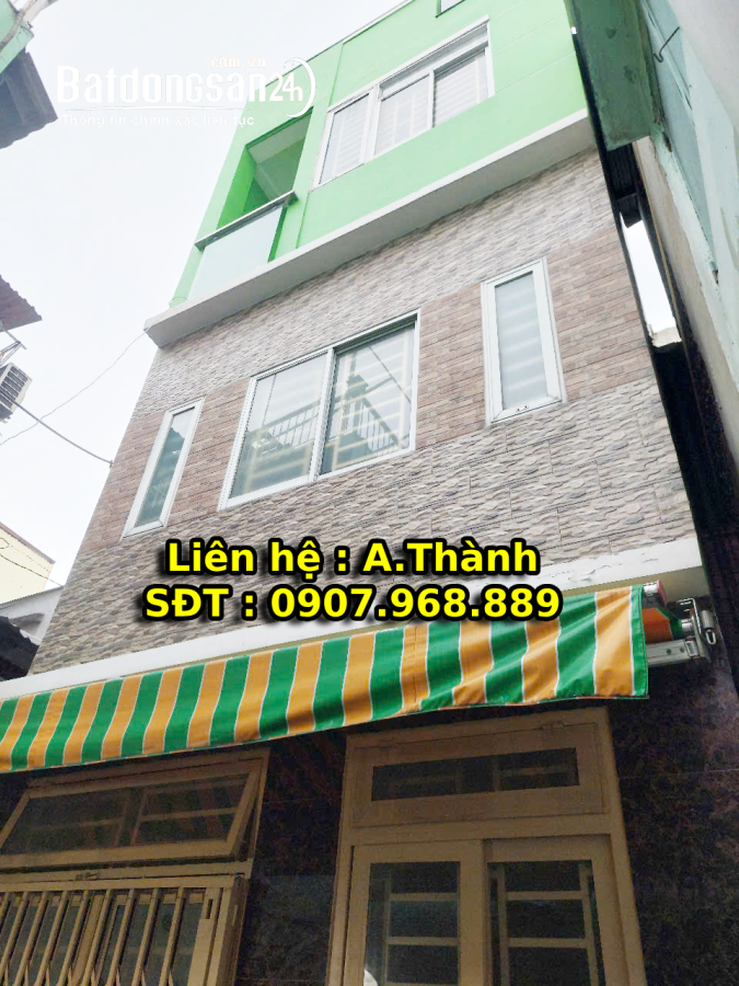 Bán nhà mới 4m x 4m, 1 trệt 2 lầu ,Đường Bình Tiên, Phường 3 ,Quận 6 
