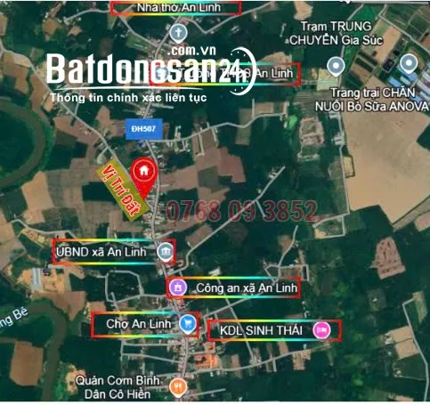 Bán đất Đường DH507 An Linh - Phú Giáo, gần trường - chợ