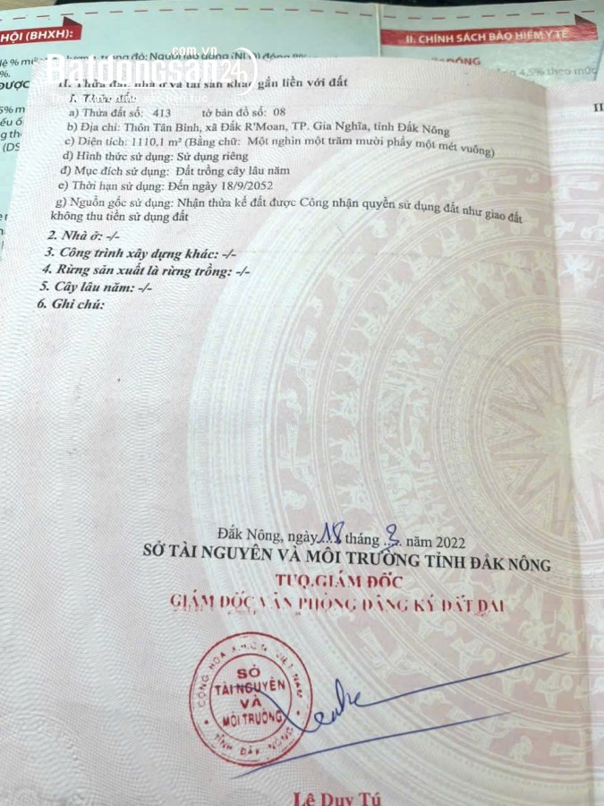 Bán đất Đường Vành Đai, Xã Đắk R'Moan, TP Gia Nghĩa