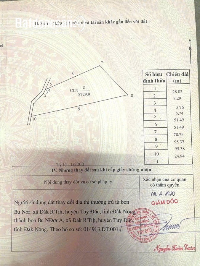 Bán đất Xã Đắk RTih, Huyện Tuy Đức