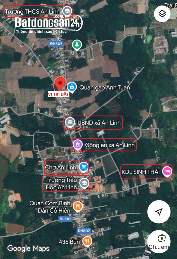 Bán đất Đường DH507, Xã An Linh  , Huyện Phú Giáo