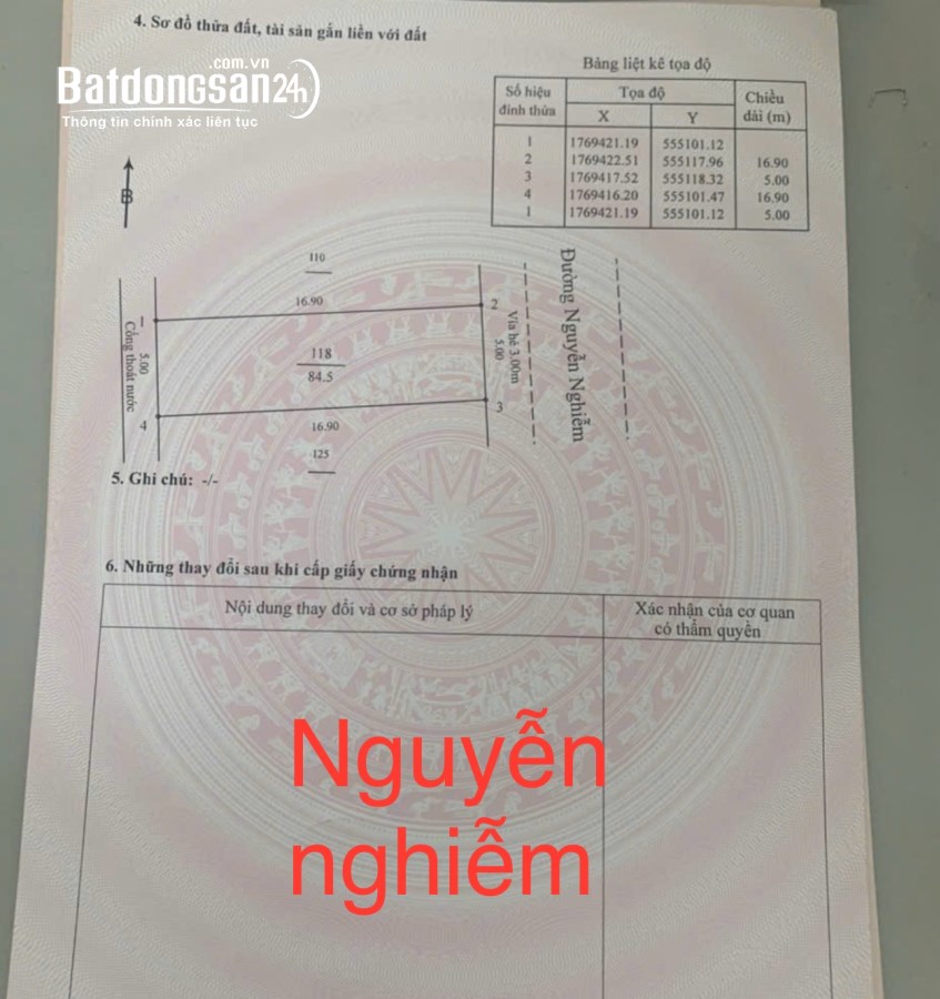 2 lô đường Nguyễn Nghiễm,Hòa Hải,Ngũ Hành Sơn, 168m2,H: Đông,giá:7,4 tỷ 