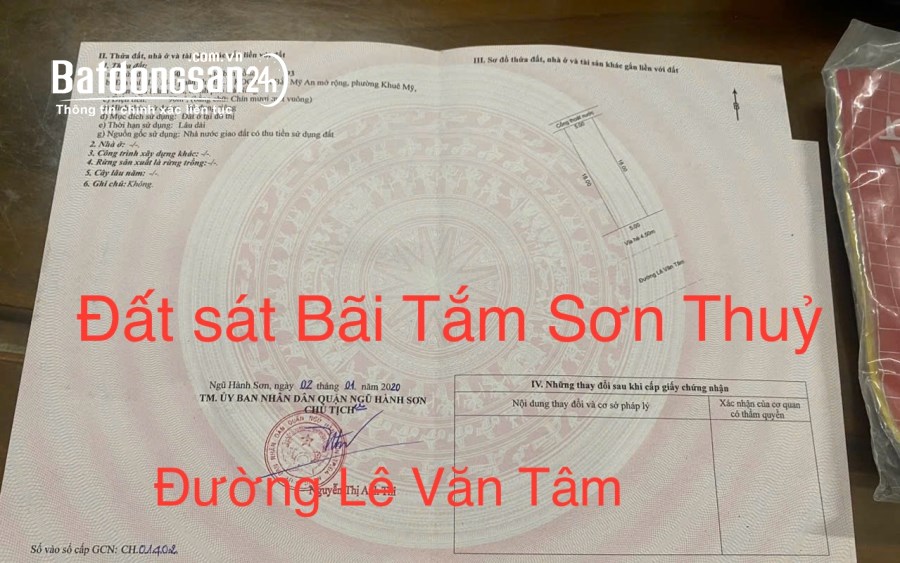 2 lô đường Lê Văn Tâm, Khuê Mỹ, Ngủ Hành Sơn, Đ Nẵng, 180m2/11  tỷ