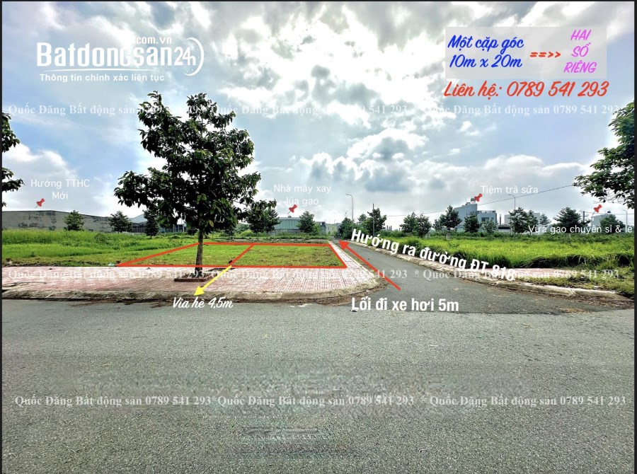 Bán đất gần Đường ĐT 818, Thị trấn Thủ Thừa, Huyện Thủ Thừa
