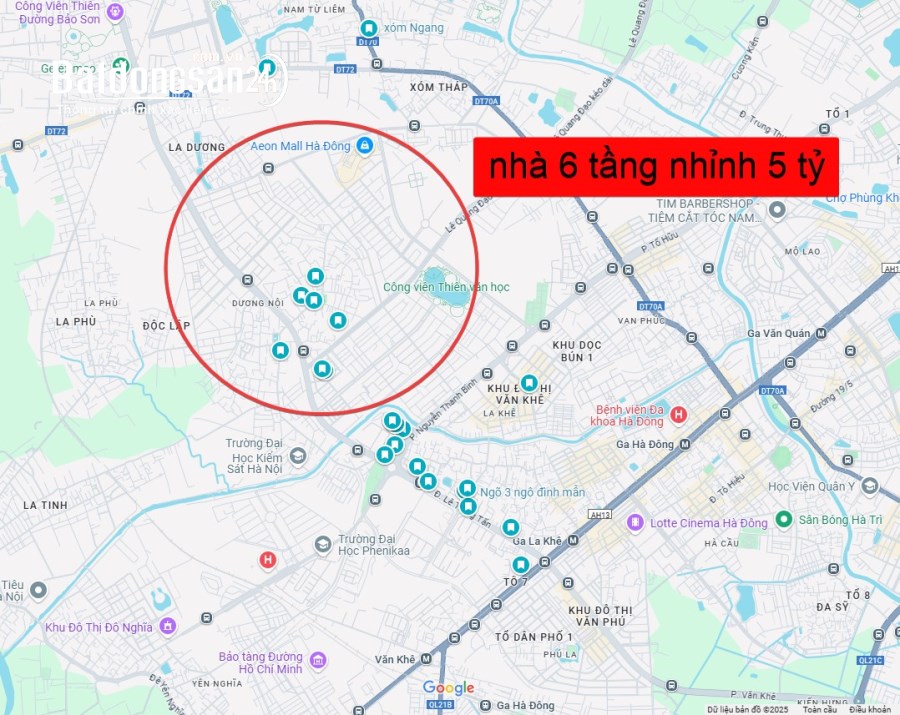 Bán nhà gần Phố Lê Trọng Tấn, Phường Dương Nội, Quận Hà Đông