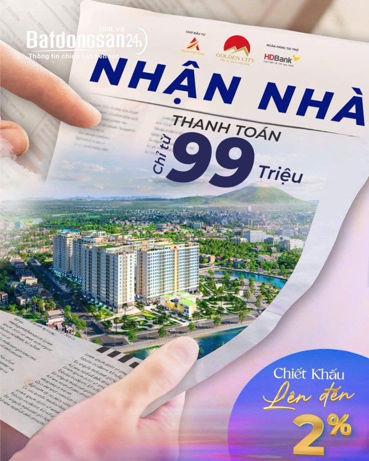 Bán căn hộ Golden City, Đường Hồ Văn Lâm, Tp Tây Ninh