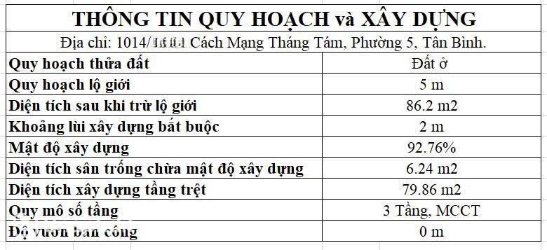 Bán nhà Đường Cách Mạng Tháng Tám, Phường 5, Quận Tân Bình