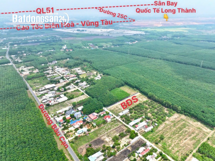 📢 Đất nền đầu tư sinh lời tại Bàu Cạn – Long Thành, 100m², ô tô vào tận nơi, chỉ 1.5 tỷ!