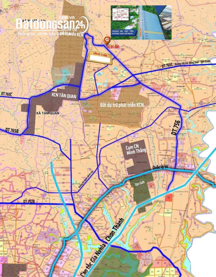 Bán đất Xã Quang Minh, TX Chơn Thành