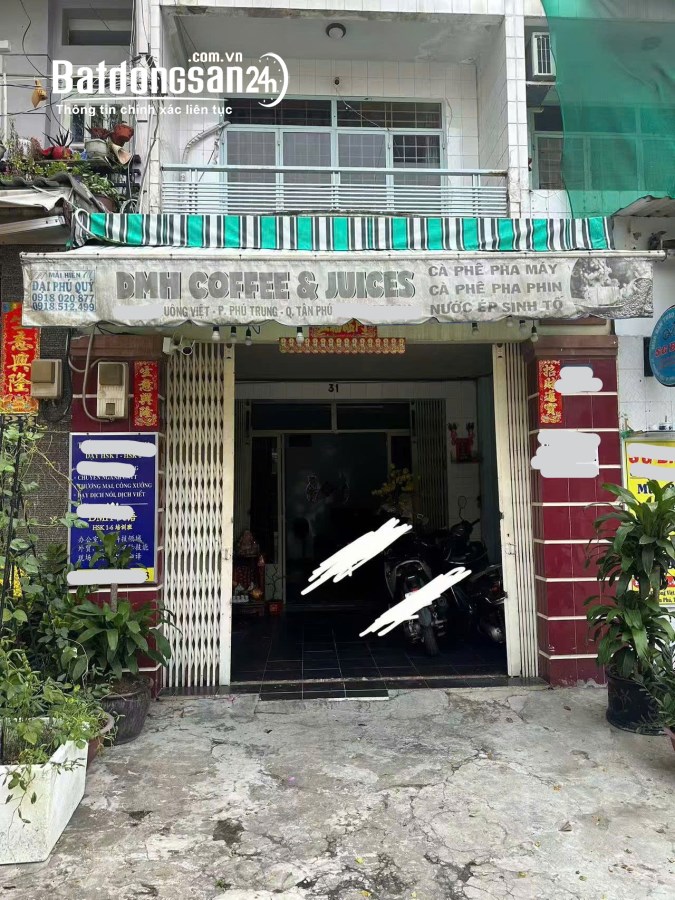 Bán nhà mặt tiền Đường Khuông Việt, Phường Phú Trung, Quận Tân Phú